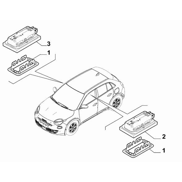 FIAT 600 2023-Present Inner Lighting Ornament