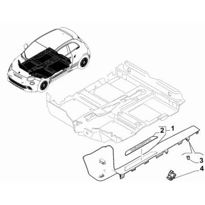 FIAT Abarth 500e 2023-Present Interior Trim Clip