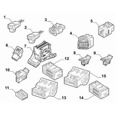 FIAT 500X 2016-Present Cable Assembly Connectors Connector Kit