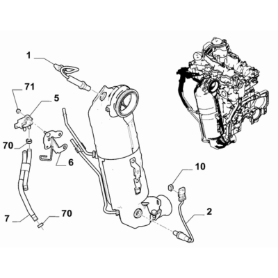 FIAT Doblo 2023-Present Exhaust Piping Support