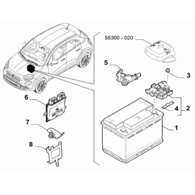 FIAT 500X 2016-Present Battery Fuse