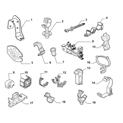 FIAT Grande Punto 2005-2009 Cable Set Fixings Rivet