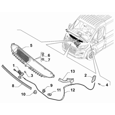 FIAT Ducato 2021-Present Engine Compartment Lid Lever