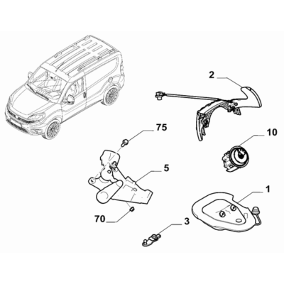 FIAT Doblo 2023-Present Transmission Outer Controls Nut