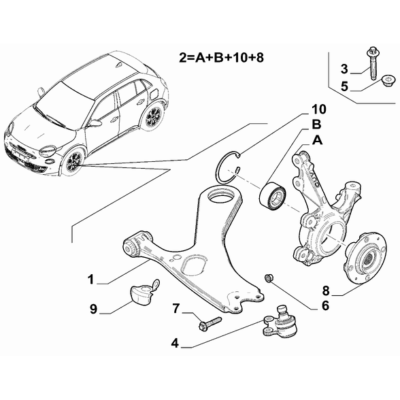 FIAT 600 2023-Present Front Suspension Nut