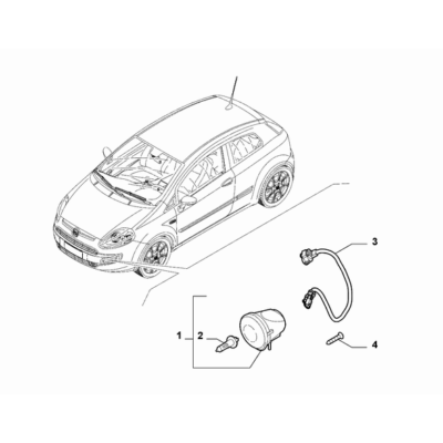 FIAT Abarth Punto Evo 2010-2013 Outer Lighting Fog Lamp