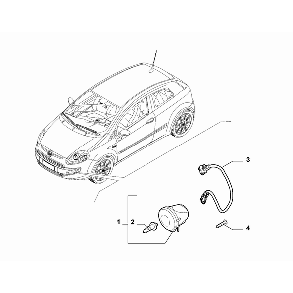 FIAT Abarth Punto Evo 2010-2013 Outer Lighting Screw