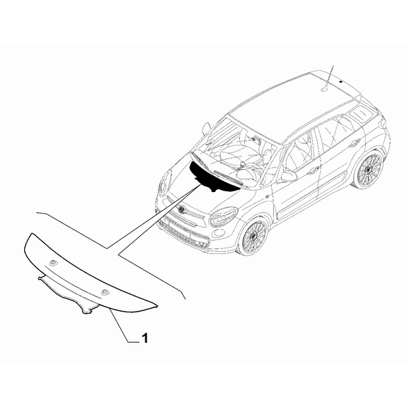 FIAT 500L 2012-2022 Outer Trim Mouldings Ornament