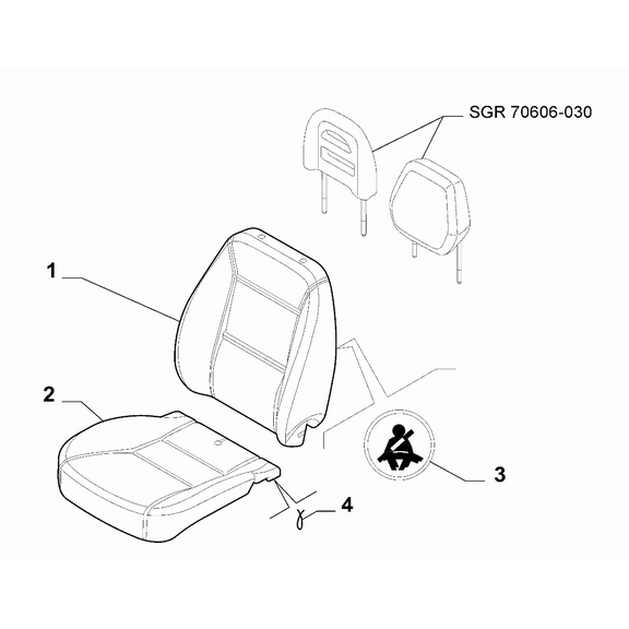 FIAT Ducato 2006-2020 Front Seat Lining Hook