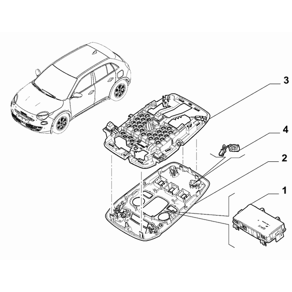 FIAT 600 2023-Present Inner Lighting Ornament