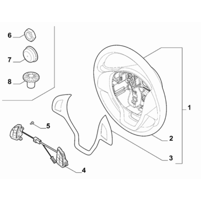 FIAT Fiorino 2022-Present Steering Gear Ornament