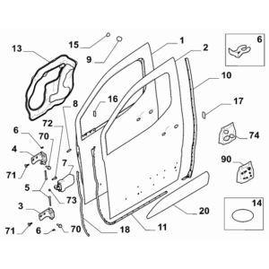 FIAT Doblo 2023-Present Side Front Doors Nut