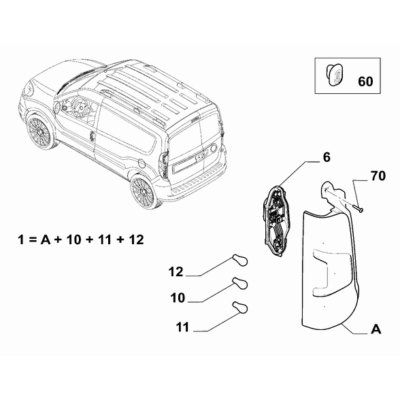 FIAT Doblo 2023-Present Outer Lighting Bulb Holder