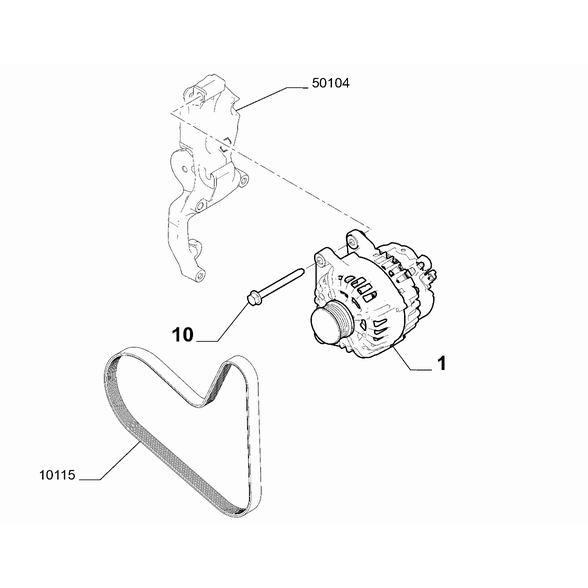 FIAT 600 2023-Present Current Generating System Screw