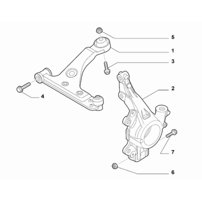 FIAT Grande Punto 2005-2009 Front Suspension Swinging Arm