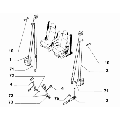 FIAT Doblo 2023-Present Seat Belts Screw
