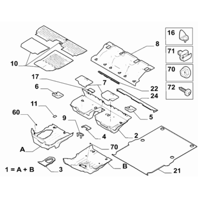 FIAT Doblo 2023-Present Passenger Side Mat Mat