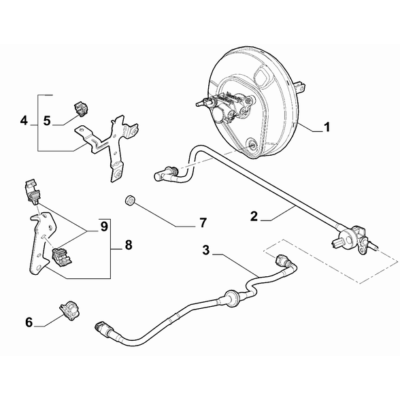 FIAT 500X 2016-Present Hydraulic Brake System Hose