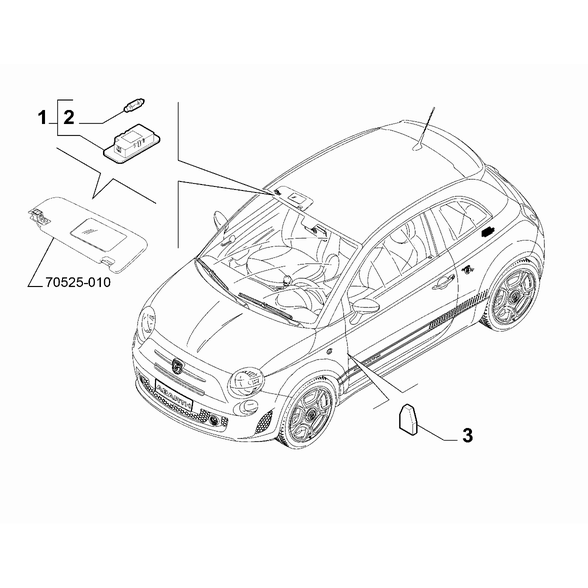 FIAT Abarth 695 2012-Present Inner Lighting Plug