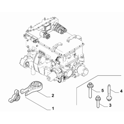 FIAT Abarth 500e 2023-Present Power Plant Suspensions Screw