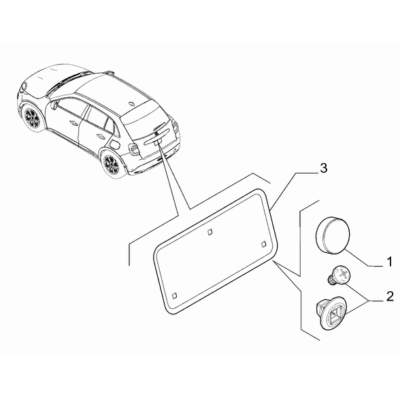 FIAT 600 2023-Present Rear Bumper Spacer