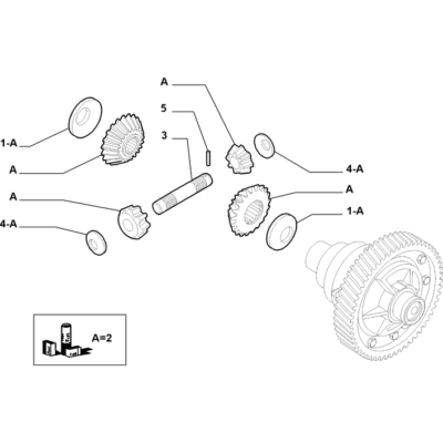 FIAT 500 2007-2016 Differential Gears Pin