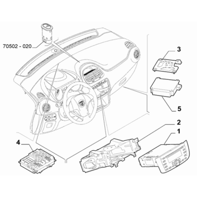 FIAT Abarth Punto Evo 2010-2013 Car Radio Devices Bracket