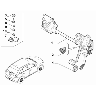 FIAT 600 2023-Present Foot Brake Control Nut