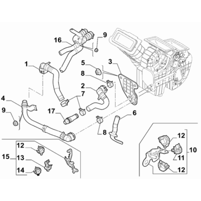 FIAT 500 2016-Present Ventilation And Heating Collar