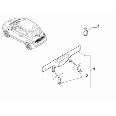FIAT 500 2016-Present Bodyshell, Panels (Rear Part) Bracket