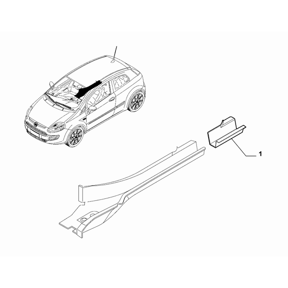 FIAT Abarth Punto Evo 2010-2013 Floor Pannel Strut