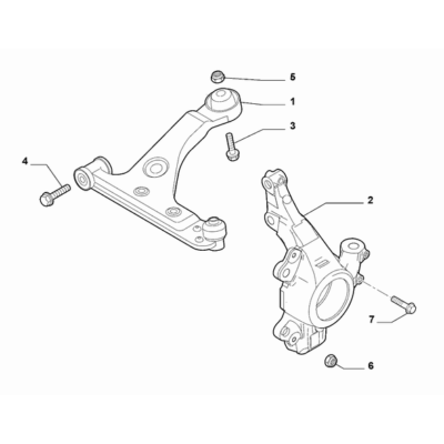 FIAT Abarth Punto Evo 2010-2013 Front Suspension Nut