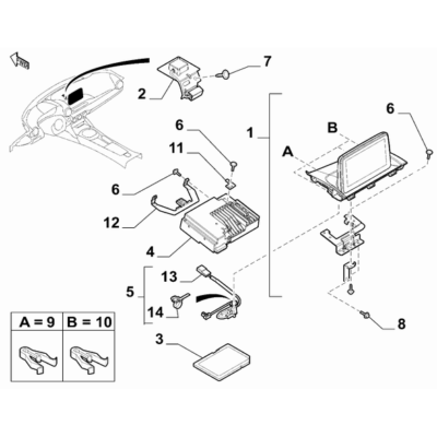 FIAT 124 Spider 2017-2020 Car Radio Devices Clip