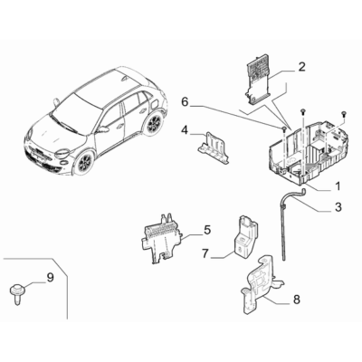 FIAT 600 2023-Present Battery Screw
