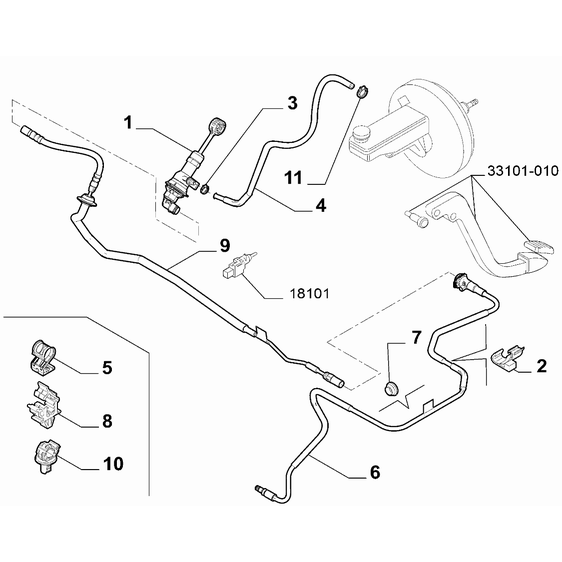 FIAT Ducato 2021-Present Clutch Release Hydraulic Control Clip