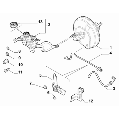 FIAT Doblo 2011-2022 Brake Hydraulic System Hose