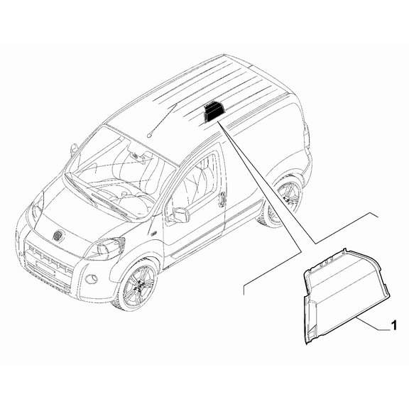 FIAT Fiorino 2007-2021 Baggage Compartment Interior Trimming Covering