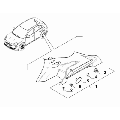 FIAT 600 2023-Present Interior Trim Clip