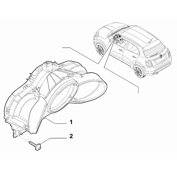 FIAT 500X 2016-Present Operation Indicators Several Indications Instrument