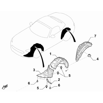 FIAT 124 Spider 2017-2020 Guards Bracket