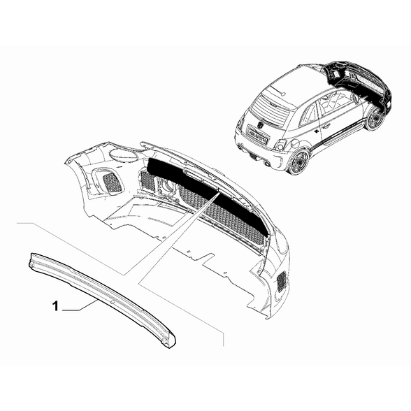FIAT Abarth 695 2012-Present Front Bumper Wick