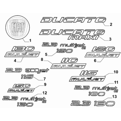 FIAT Ducato 2006-2020 Type Plate Type Plate