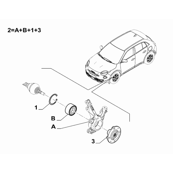 FIAT 600 2023-Present Axle Shafts Pillar