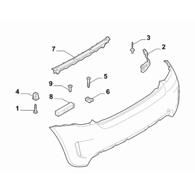FIAT Abarth 695 2012-Present Rear Bumper Bracket
