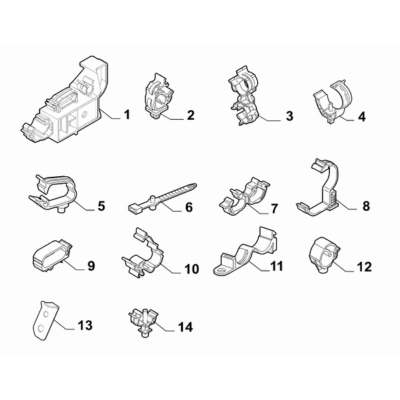 FIAT Abarth Punto Evo 2010-2013 Cable Set Fixings Clip