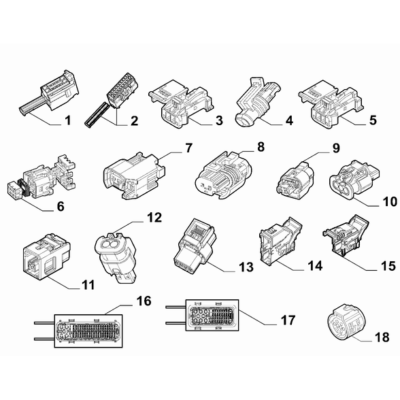 FIAT 500e 2013-Present Cable Assembly Connectors Connector Kit