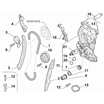 FIAT 500X 2016-Present Camshaft Drive Driving Gear