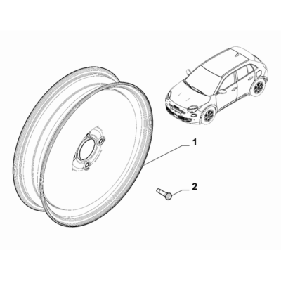 FIAT 600 2023-Present Wheels Valve