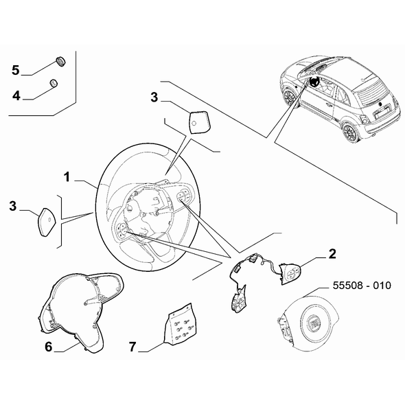FIAT 500 2016-Present Steering Gear Clamping Kit