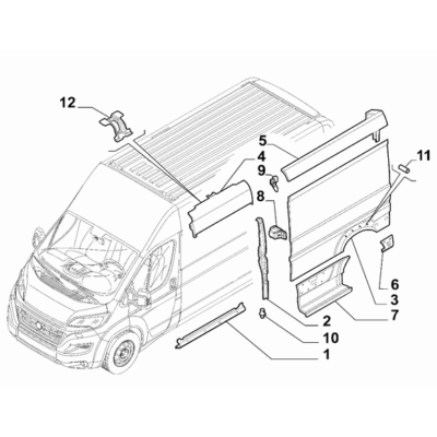 FIAT Ducato 2021-Present Bodyshell, Panels (Rear Part) Pin